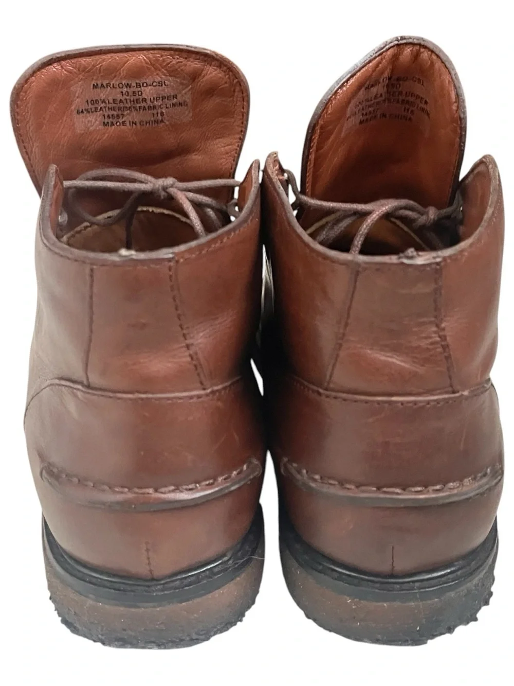 Polo Ralph Lauren Brown Leather Chukka Boots Mens Marlow Size 10.5D